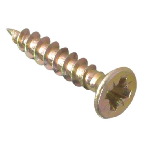 Forgefix ForgeFix Multi-Purpose Single Thread Screws | 3.5 x 20mm | Zinc Yellow Passivated | Box 200