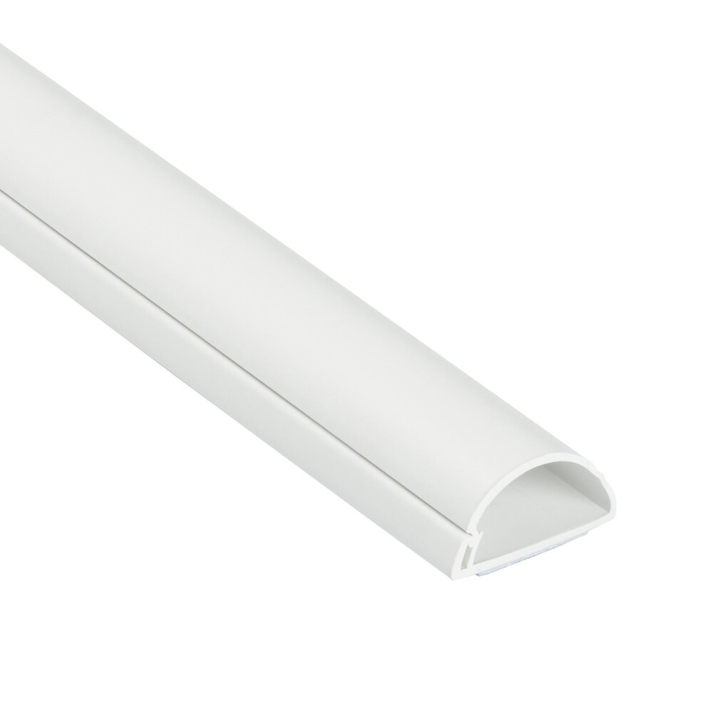D-Line Eu/1D3015w/Eh Mini Trunking, Electrical Cable Management Solution, Self-Adhesive Cord Cover - 30Mm (W) X 15Mm (H) - White (1-Meter Length) 4392501598893