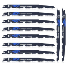 JOEJONI 10-Piece Reciprocating Saw Blades Set, 230mm 5TPI Sabre Saw Blades for Wood Cutting, Reciprocating Tool Accessories Set