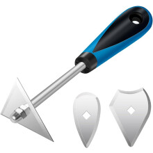 DEKEones 8-Inch Stainless Steel Paint Shave Hook with Triangle, Combination, and Heart Replacement, Versatile Paint Scraper & Remover Tool for Home I