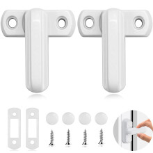 2pcs Sash Jammers Window Locks, Plastic Steel Casement Door and Window Lock White Zinc Cast Alloy Suitable for UPVC PVC Doors Windows Home Security