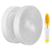 Somiara Hook and Loop Tape Strong,20 mm x 10 m, Heavy Duty Double Sided Sticky Tape, Self Adhesive Sticky Back Fastening Tape for Home, Office, DIY