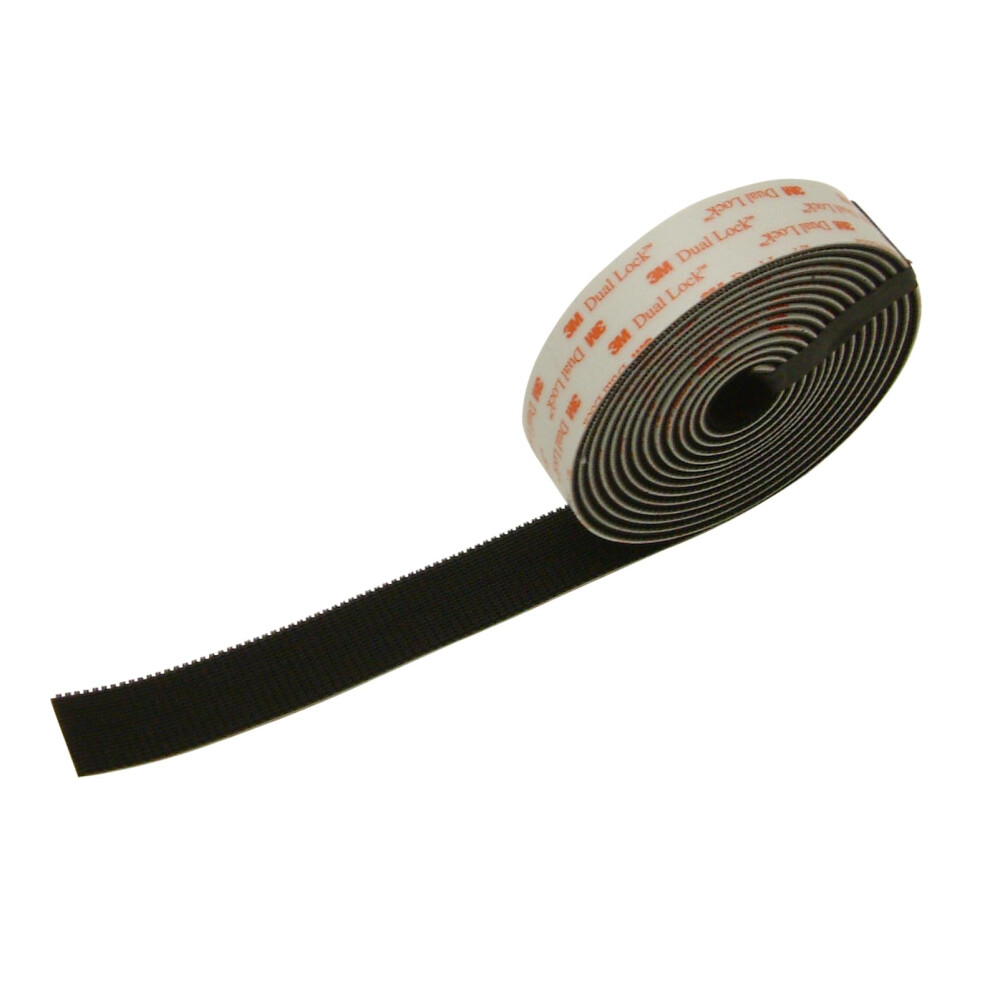 3M Dual Lock Type 400 Reclosable Fastener [Black Acrylic Adhesive] (Sj3551): 1 In. X 10 Ft. (Black) 5051226614019
