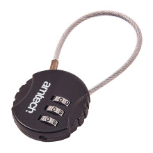 Amtech 3 Digit Combination Cable Lock, 13 cm Flexible Steel Braided Shackle with Zinc Alloy Body, for Luggage, Bags and Toolboxes.