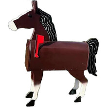 (Horse) Metal Animal Mailbox Farm Animal Mailboxes For And Outside Garden Decor
