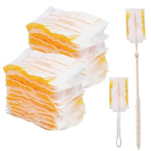 20Pack Duster Refills Compatible with Flash Dusters, Multi Surface 180 Degree Fluffy Disposable Dusters Magnet Kit with Extended Handle for Household