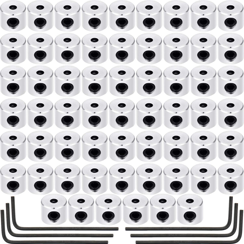 Leinuosen 60 Pieces Pin Keepers Pin Badge Backs Locking Silver Clasp Pin Backs Replacement With Wrench 6 X 5 Mm 5051226617560