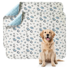 Washable Pee Pads for Dogs, 2 Pack Reusable Puppy Pads, Absorbent Whelping Pads with Bone Print, Non-Slip Waterproof Pet Training Pads for Couch