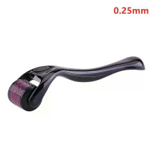(0.25mm red black) Derma Roller for Facial Body Hair Growth,540 Needles, Micro Face Roll Tool, Skin Beard, 0.2mm, 0.25mm, 0.3mm