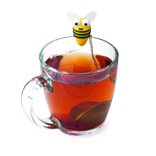 Joie Bumble Bee Tea Infuser, Loose Leaf Tea Strainer with Stainless Steel Mesh and Hanging Bee Design, BPA-Free, Yellow