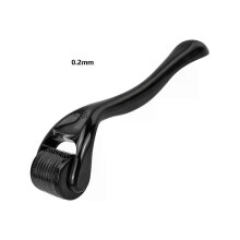 (0.2mm all black) Derma Roller for Facial Body Hair Growth,540 Needles, Micro Face Roll Tool, Skin Beard, 0.2mm, 0.25mm, 0.3mm