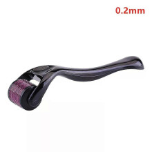 (0.2mm red black) Derma Roller for Facial Body Hair Growth,540 Needles, Micro Face Roll Tool, Skin Beard, 0.2mm, 0.25mm, 0.3mm