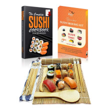Sushi Making Kit – Beginners Sushi Maker Set with Bamboo Rolling Mat - Make Your Own Sushi at Home - All In One Set 2 Mats