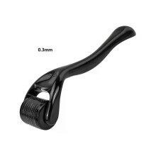 (0.3mm all black) Derma Roller for Facial Body Hair Growth,540 Needles, Micro Face Roll Tool, Skin Beard, 0.2mm, 0.25mm, 0.3mm
