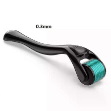 (0.3mm biue black) Derma Roller for Facial Body Hair Growth,540 Needles, Micro Face Roll Tool, Skin Beard, 0.2mm, 0.25mm, 0.3mm