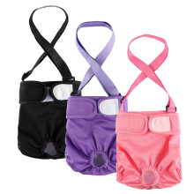 Hisprout 3-Pack Female Dog Diaper with Suspender Reusable Washable Breathable Durable Doggie Pants for Heat Season Period