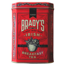 Brady’s Irish Breakfast Tea - 40 x Breakfast Tea Bags - Traditional Blend of Black Teas from Ireland in Beautifully Embossed Decorative Tin
