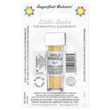 Sugarflair Gold Sparkle Edible Lustre Dust (E171 Free), Add a Lustrous Shine to Cakes or Decorations. Brush On or Add Rejuvenator to Create