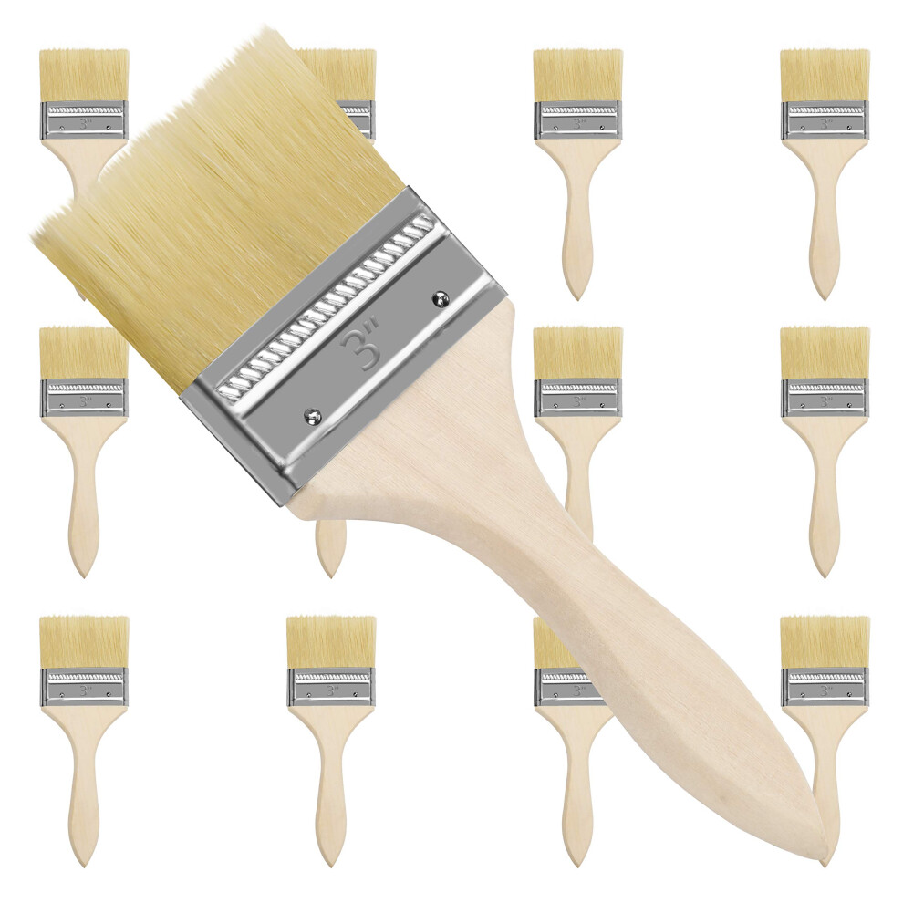Kurtzy 12 Pack Of Paint Brushes - Brush Head 76.2Mm (3 Inches) & Overall Brush Size 20Cm (7.87 Inches) 5051226655593