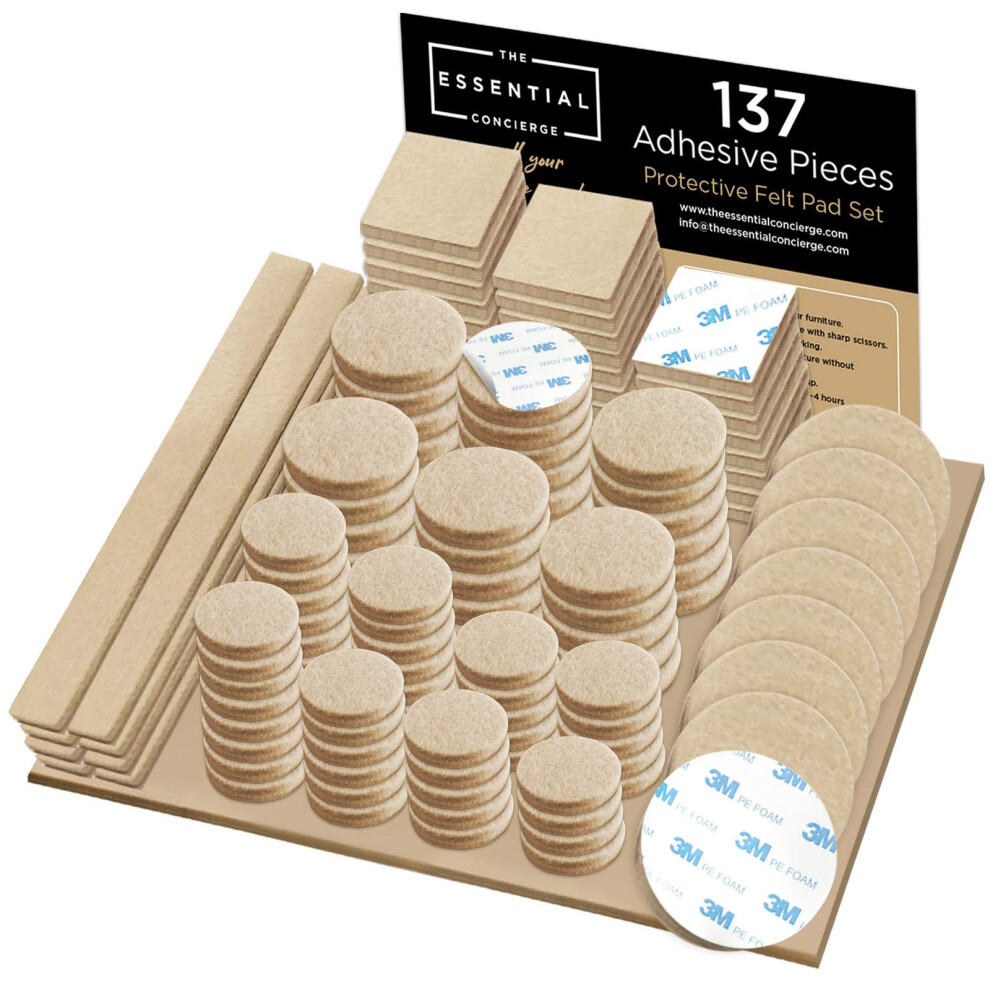 Furniture Pads To Protect Wood Floor. 3M Strong Adhesive Furniture Felt Pads For Furniture Feet. 137 Set Of Felt Furniture Pads For Chair And Table 5051226655333
