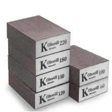 Sanding Block 6 Pieces, Sanding Sponges with 6 Grits (60,100,120,150,180,220) Coarse/Medium/Fine/Superfine, Wet and Dry Dual-use Abrasive Pads