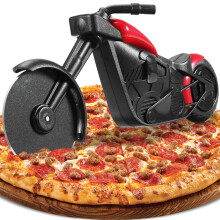 Motorbike Pizza Cutter, Novelty Pizza Cutter Motorcycle Pizza Wheel Slicer Roller