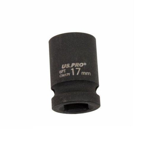 us pro US PRO Tools 17mm Impact Socket 1/2" Drive 6 Point Single Hex 3819
