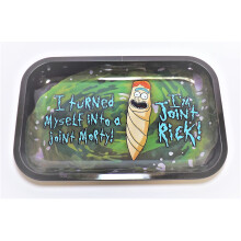 I'm J. Rick Metal Rolling Tray Set | Large Size (27.5 x 17.5cm) Trays for Rolling Papers King Size to Make Tobacco Roll Ups with Filter Tips or Roach