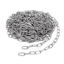 JMIATRY 15 Metres Length 304 Stainless Steel Chain, 3mm Heavy Duty Chain Links, Galvanized Steel Welded Link Chains Lift for Fence Gate, Garage Doors