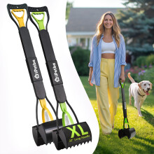 iPetba 32” Long Handle Dog Pooper Scooper for Yard 2-Pack – No Bending, Clean Pickup on Grass, Gravel & Sand, Easy to Clean & Durable