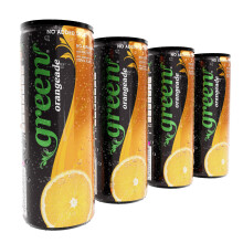 Green Orangeade - Low Calorie Soft Drinks - Sparkling Orange Flavour with 20% Natural Juice - No Added Sugar, Sweetened with Stevia, No Aspartame
