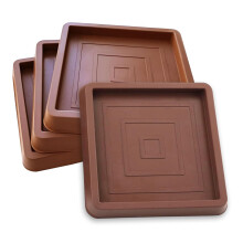 Furniture Castor Coasters Cups 2.5 Inch Square Furniture Feet Cups Floor Protectors Rubber Castor Cup for Carpet Wooden Floors 4 Pcs