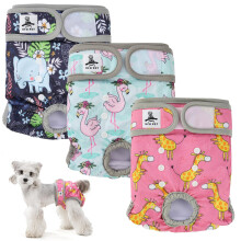 UFO PET Dog Period Heat Pants for Season Incontinence, Super Absorbent Washable Dog Puppy Nappies Female Medium, Doggy Knickers for Season 3 Pack