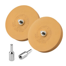 NuoDunco Car Sticker Remover Kit, 2Pcs Eraser Wheel and Plastic Scraper, Decal Remover, 3.5In Toffee Wheel with Adaptors for Removing Vinyl, Glue