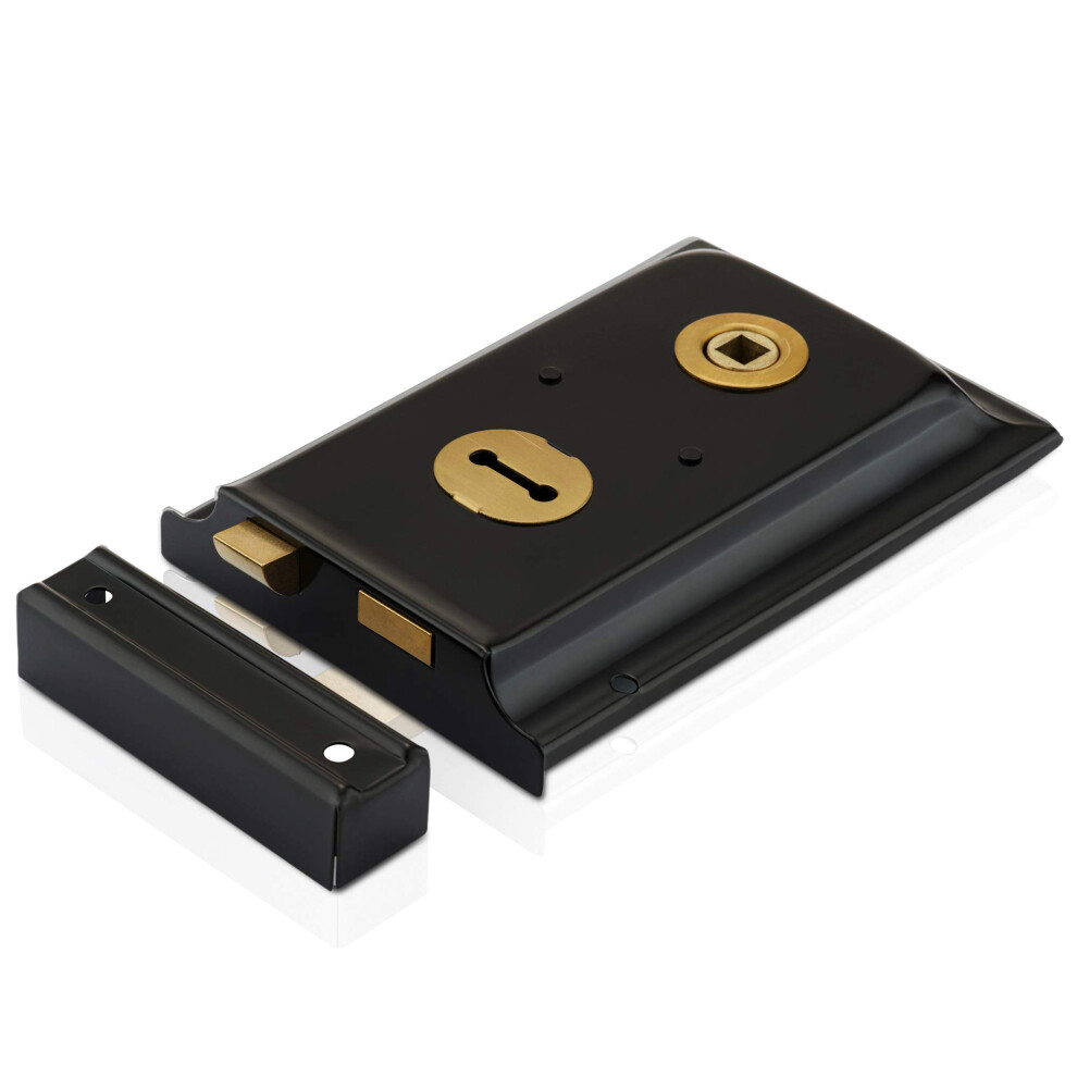 Xfort Traditional 6" X 4" Rimlock, Surface Mounted Rim Sashlock With In-Built Latch And Key Operated Deadbolt 5051226647246