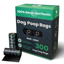 ReRooted - 100% Recycled - Leak-Proof Dog Poop Bags - Pine Scented Waste Bags for Clean Walks - Extra Thick, Tear-Resistant, Dispenser Compatible