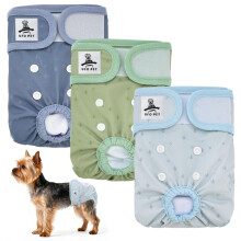 UFO PET Dog Period Heat Pants for Season Incontinence, Super Absorbent Washable Dog Puppy Nappies Female X Small, Doggy Knickers for Season 3 Pack