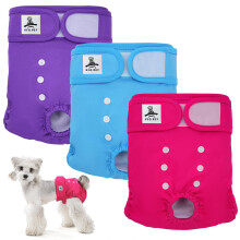 UFO PET Dog Period Heat Pants for Season Incontinence, Super Absorbent Washable Dog Puppy Nappies Female Large, Doggy Knickers for Season 3 Pack