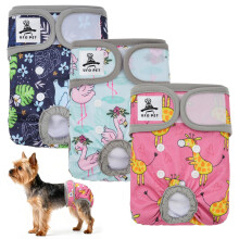 UFO PET Dog Period Heat Pants for Season Incontinence, Super Absorbent Washable Dog Puppy Nappies Female X Small, Doggy Knickers for Season 3 Pack