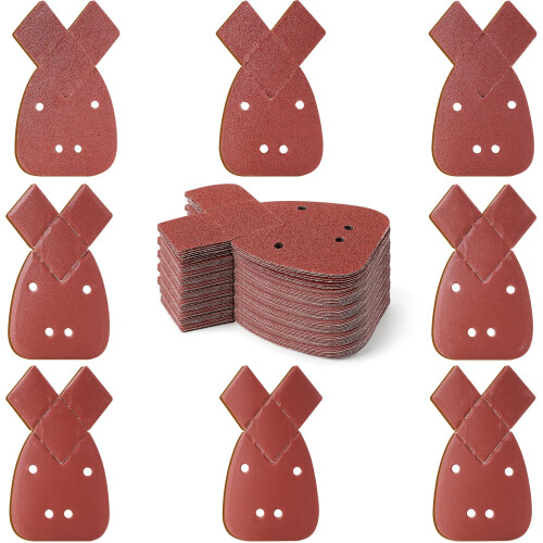 70pcs Black and Decker Mouse Sander Pads, Mouse Sanding Sheets with Replacement Tips, 40/60/80/120/180/240/320/400