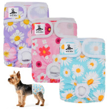 UFO PET Dog Period Heat Pants for Season Incontinence, Super Absorbent Washable Dog Puppy Nappies Female Small, Doggy Knickers for Season 3 Pack