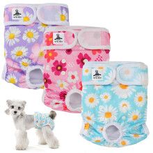 UFO PET Dog Period Heat Pants for Season Incontinence, Super Absorbent Washable Dog Puppy Nappies Female Large, Doggy Knickers for Season 3 Pack