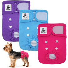UFO PET Dog Period Heat Pants for Season Incontinence, Super Absorbent Washable Dog Puppy Nappies Female Small, Doggy Knickers for Season 3 Pack