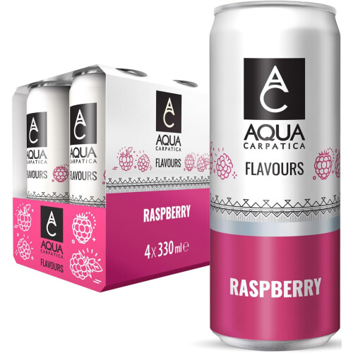 AQUA Carpatica Sparkling Flavours Raspberry 330ml x 4