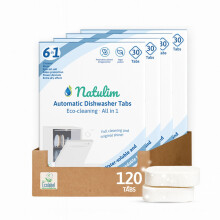 NATULIM - Ecological Natural Dishwasher Tablets - Water Soluble Capsules for Effective and Gentle Washing - 120 Tablets