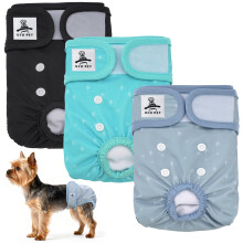 UFO PET Dog Period Heat Pants for Season Incontinence, Super Absorbent Washable Dog Puppy Nappies Female X Small, Doggy Knickers for Season 3 Pack