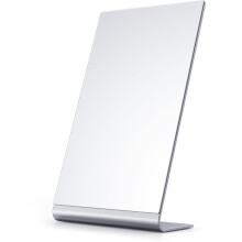 NEZZOE 30x18cm Frameless Makeup Mirror, Flat 1x Dressing Table Mirror for Makeup, Shaving & Retail Display, Free-Standing on Bathroom Worktop