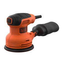 BLACK+DECKER 230W Random Orbital Sander, 13,000 RPM Electric Sander for Wood, Metal, Glass with Integrated Dust Collection, Easy Sandpaper Change
