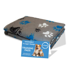 MAGNUS CREATIONS 5-Layer Washable Puppy Training Pads | Reusable Dog Pee Pads | Super Absorbent Waterproof Pet Mats for Home, Car & Travel
