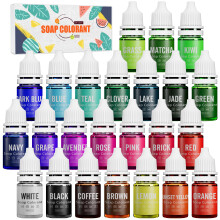 Soap Dye - 24 Colour Food Grade Skin Safe Soap Coloring Bath Bomb Colour Dye for DIY Soap Making Supplies